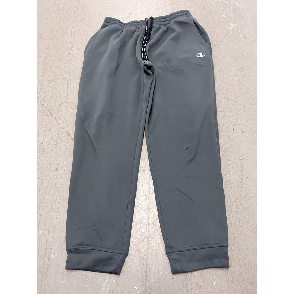 Champion Game Day Sweatpants Mens Large Gray Drawstring Waist Tapered Activewear